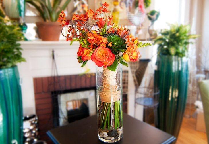 Orange Wedding Flowers in Green Bay