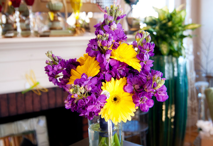 Purple Wedding Flowers in Green Bay