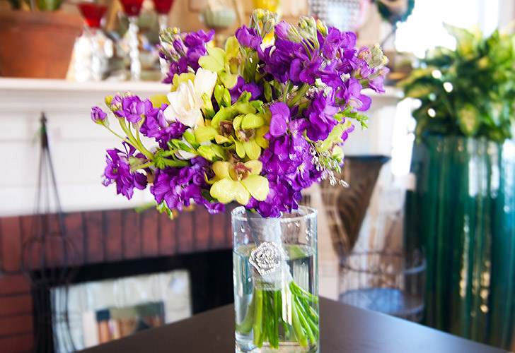 Purple Wedding Flowers in Green Bay