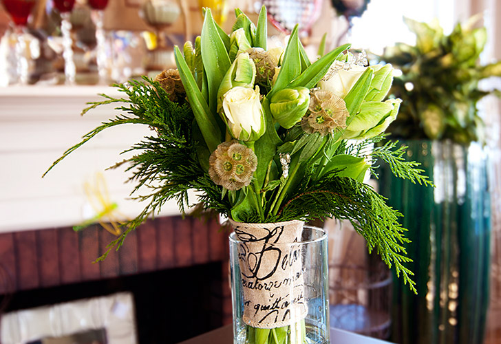 White Roses Wedding Flowers in Green Bay