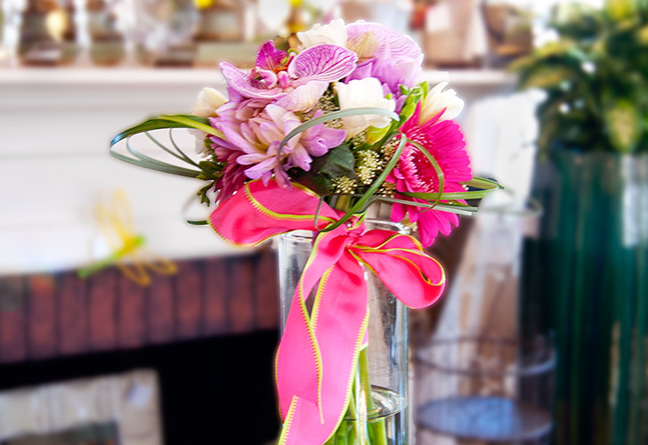 Magenta Callo Lillies Wedding Flowers in Green Bay