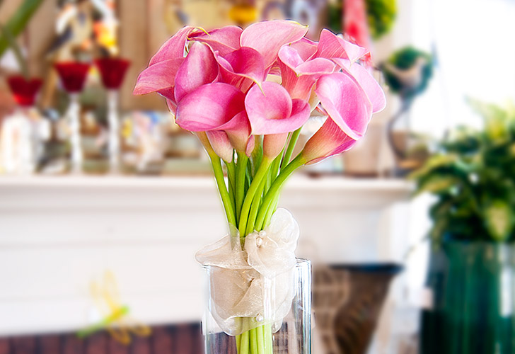 Pink Calla Lillies Wedding Flowers in Green Bay