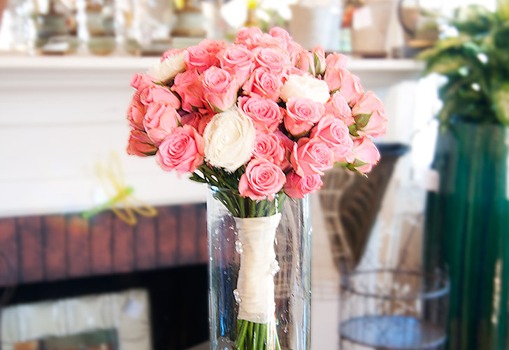 Pink Wedding Flowers in Green Bay