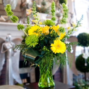 Green and Gold Flower Arrangement